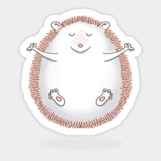 Cute Hedgehog Meditating Sticker